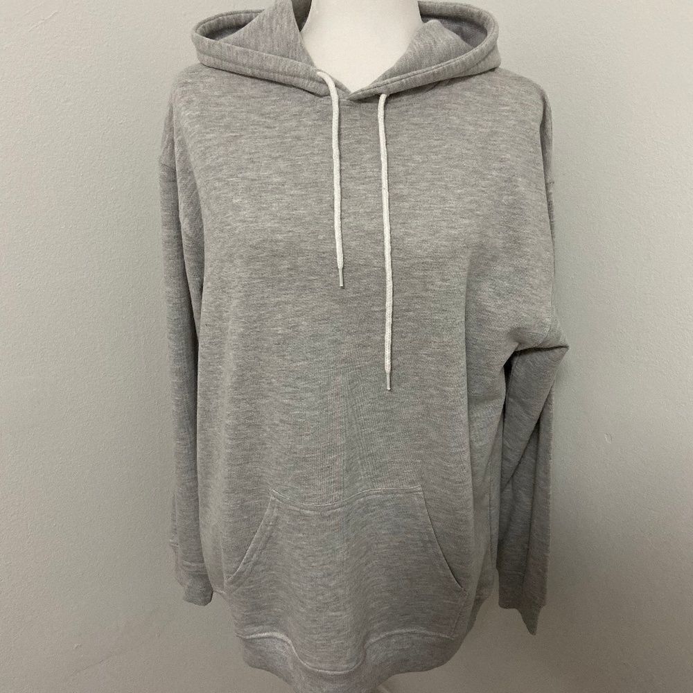Forever 21 Gray Longline Sweatshirt Hoodie